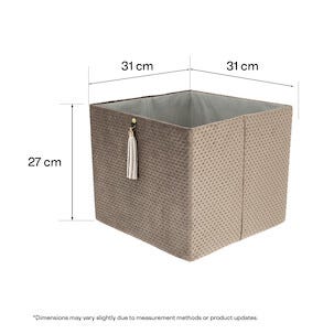 Förvaringslåda kvadrat, sammet