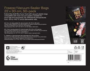Vakuumpåsar mat mellanstora 22x30 cm 50-pack