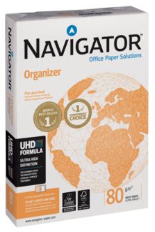 Navigator Universal skrivarpapper, hålat A4 80 g/m2
