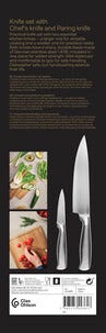 Veitsisetti, kokkiveitsi ja kuorimaveitsi, saksalainen teräs, 2 kpl