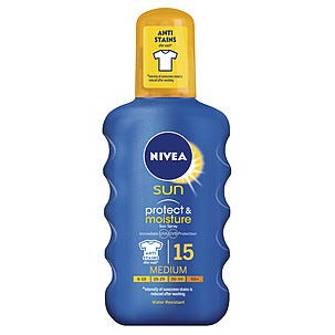 Solskydd Nivea Sun, Protect & Moisture Spray SPF15