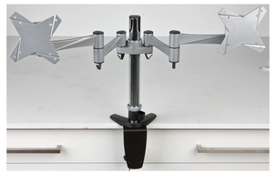 TV-/näyttöteline pöydälle, 2 näytölle, Exibel