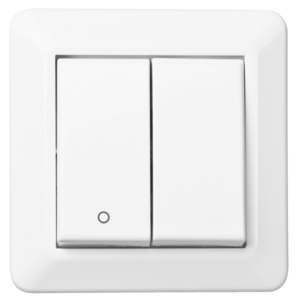 Elko RS innfelt bryter 2 pluss 1, Nordic renhvit