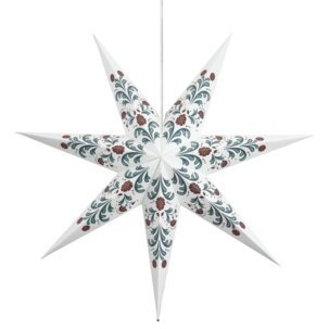 Stor adventsstjärna blommönster papper, 70 cm