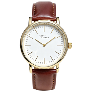 Virtue armbåndsur analogt klassisk, brun