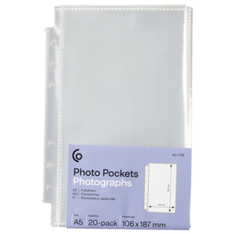 Plastfickor fotoalbum A5 refill, transparent