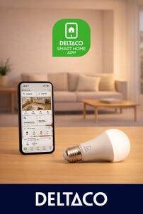 Deltaco Smart Home LED-lampa E27, 9 W, dimbar