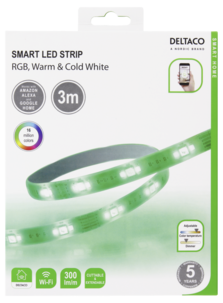 Deltaco Smart Home WiFi LED-list RGB 3 m, utbyggbar