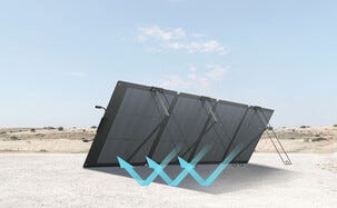 EcoFlow NextGen tosidig solcellepanel 220 W, sammenleggbart
