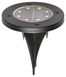 Solcellslampa decklight avtagbart markspjut, 1-pack