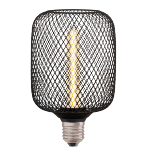 Osram Decor Black LED E27 Straw rett filament dimbar