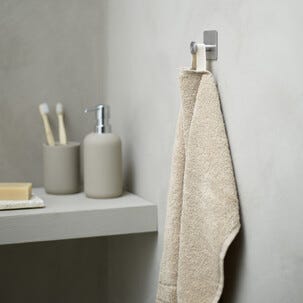 Självhäftande badrumskrok enkel, krom