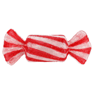 Julepynt karamell LED, utendørs IP44, 35,5 cm