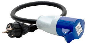 Overgangskabel Schuko til CEE 230 V, 0,5 m, Gelia