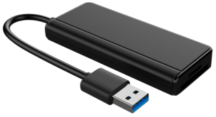 USB-hubi, 3 USB-A-porttia ja muistikortinlukija