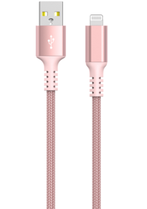 Stofftrukket USB-A til Lightning ladekabel for iPhone 3m Clas Ohlson