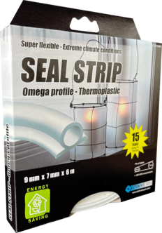 Tätningslist Omega-profil vit, 1-7 mm, Stokvis Tapes