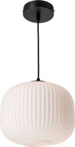Northlight Ester taklampe glass, 25 cm, hvit