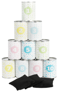 Kasta ner burkar, klassiskt tivolispel, 4 +