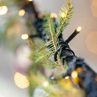 LED Valoketju, musta johto, ulos / sisälle, Northlight