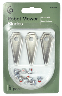 Kniver til Bosch Indego robotgressklipper, 9-pakning