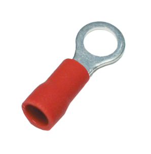 Ringkabelsko M6 isolert rød, 10-pakning