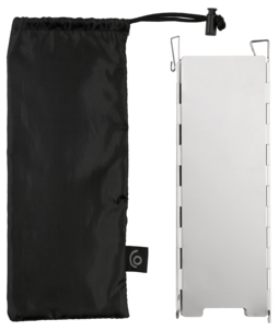 Tuulensuoja retkikeittimelle, taitettava, 66,5 x 24 cm