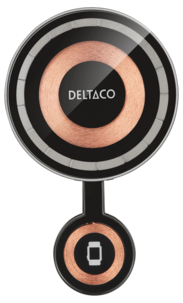 Deltaco 2-i-1 magnetisk trådløs lader, 15 W