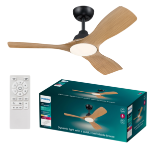 Philips Olas takfläkt med dimbar LED-lampa 28+24 W