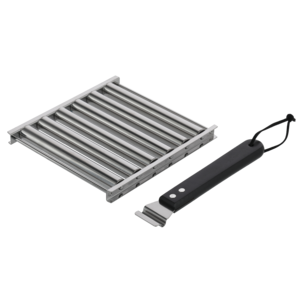 Korvrullare för grill, rostfritt stål