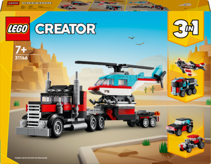 LEGO Creator 3-i-1 Flakbil med helikopter 31146, från 7 år