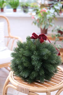 Julekule i granris, 30 cm
