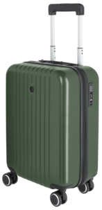 Resväska och kabinväska med hjul grön, 2-pack