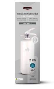 Houseguard liten brandsläckare 2 kg, svart / vit