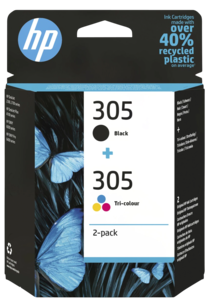 HP 305 svart + 305 3-farger blekkpatron