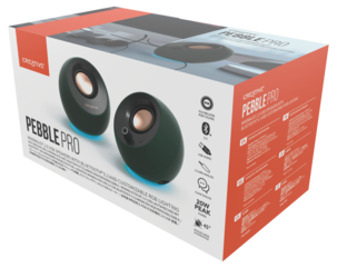 Creative Pebble Pro datorhögtalare, USB-C, Bluetooth, RGB