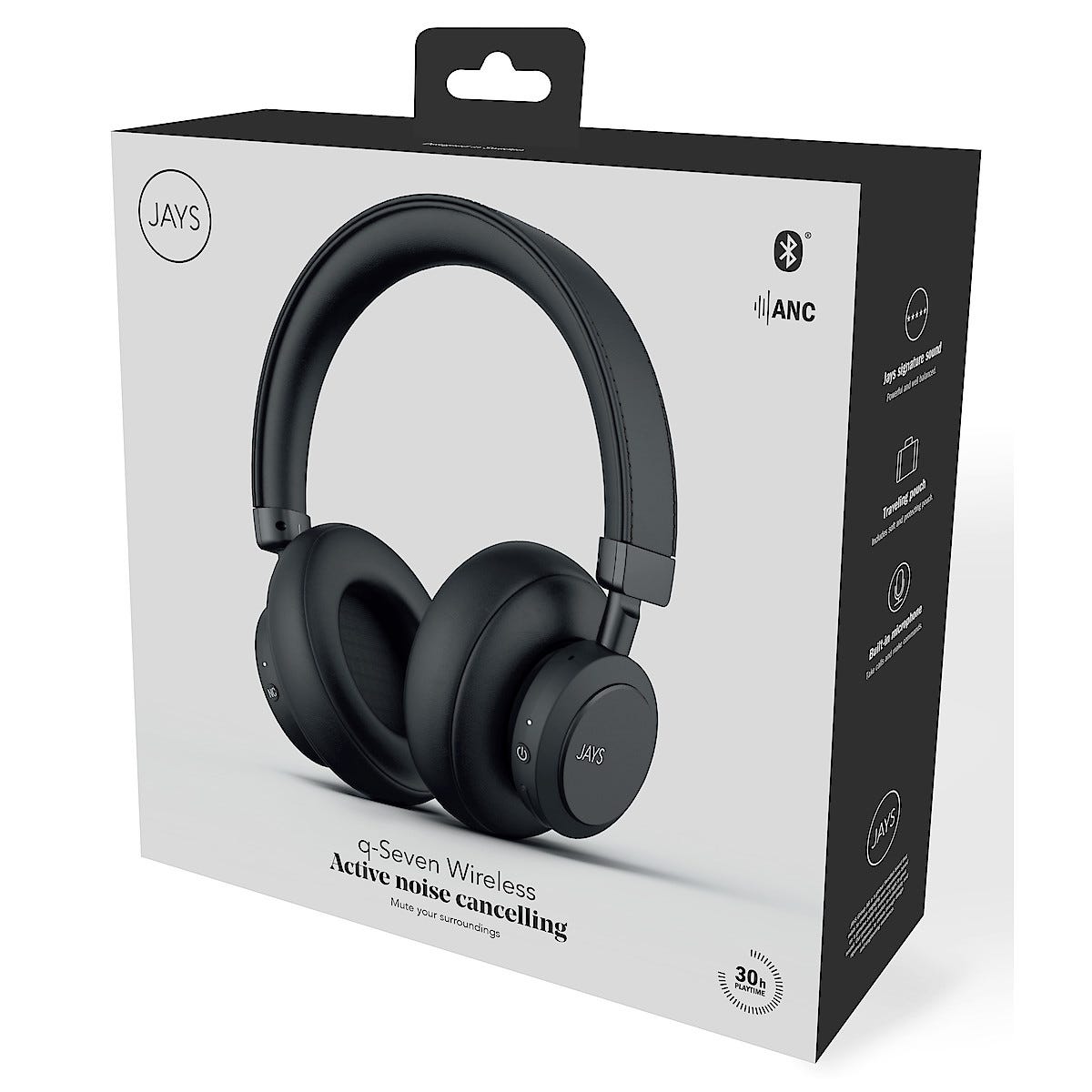 Jays Q Seven Wireless støyreduserende hodetelefoner | Clas Jays A Seven Wireless trådløse hodetelefoner | Clas Ohlson