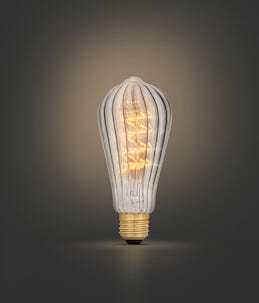 Savunvärinen lamppu E27 himmennettävä LED Smokey