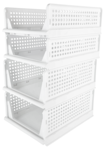 Klappbox med öppen front, vit