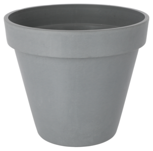 Kukkaruukku komposiittimateriaalia, harmaa, sisä- tai ulkokäyttöön