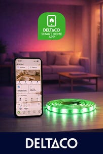 Deltaco Smart LED-lista, RGB ja USB, 2 m