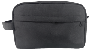 Toalettmappe til dame og herre, 23 x 15 x 10 cm, svart