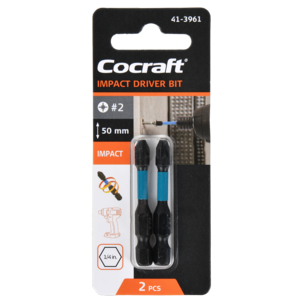 Cocraft bits Impact 1/4 tum, 50 mm, 2-pack