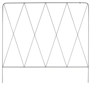 Växtstöd utfällbart, metall