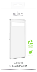 Puro mobilskal 0.3 Nude för Google Pixel 6a, genomskinligt