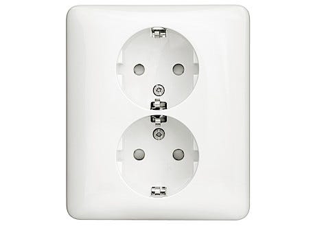 Schneider Exxact 2-vägs infällt vägguttag, 1-pack