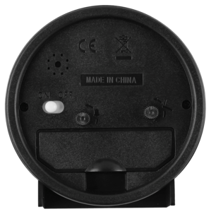 Analog vekkerklokke med lydløse visere, 8,9 cm