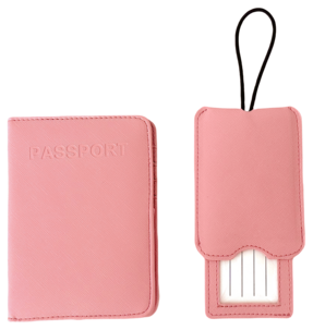 Passetui og bagasjelapp reisesett, skinnimitasjon