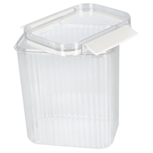 Plastburkar med lock stapelbara, 5-pack