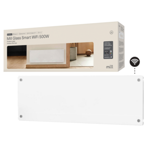 Mill Glass Smart WiFi element Gen. 4, vit, 500 W